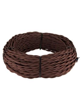 Ретро кабель Werkel витой двухжильный 2,5 мм коричневый 4690389116766