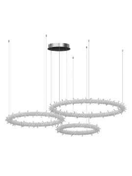 Подвесная люстра Kink Light Лиам 07875-80+60+40P,02(4000K)