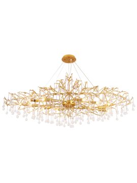 Подвесная люстра Crystal Lux REINA V2 SP12 L1500 GOLD PEARL