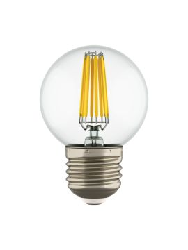 Лампа светодиодная филаментная Lightstar LED Filament E27 6W 4000K шар прозрачный 933824