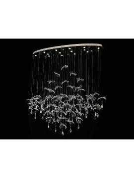 Подвесная люстра Newport 8220/140 С oval chrome, clear glass М0070752