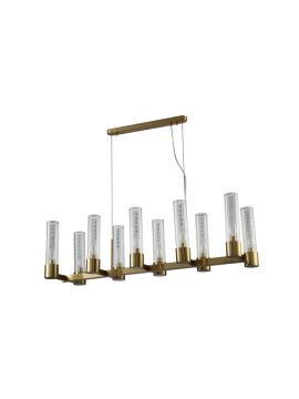 Подвесная люстра Crystal Lux OTONO SP10 L980 BRASS/TRANSPARENTE