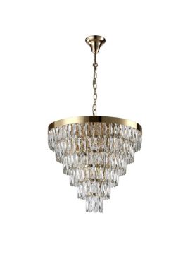 Подвесная люстра Crystal Lux Abigail SP-PL15 D620 Gold/Transparent