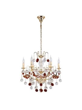 Подвесная люстра Crystal Lux FRUTA SP6 GOLD