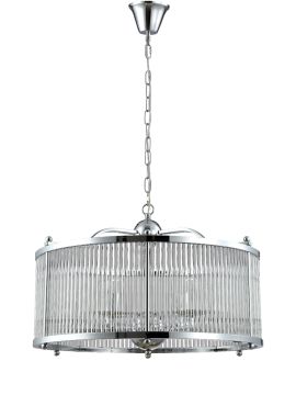 Подвесная люстра Crystal Lux Tadeo TADEO SP6 D600 CHROME/TRANSPARENTE