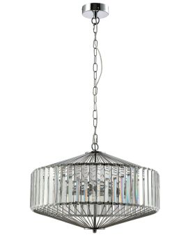 Подвесная люстра Crystal Lux Fiesta FIESTA SP5 CHROME/TRANSPARENTE