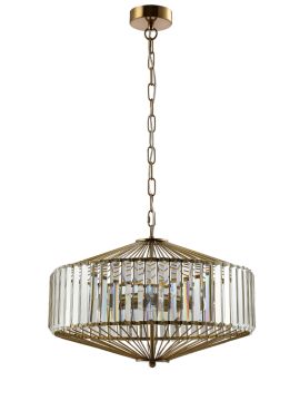 Подвесная люстра Crystal Lux Fiesta FIESTA SP5 BRASS/TRANSPARENTE