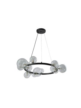 Подвесная люстра Crystal Lux Agata AGATA SP15 BLACK/TRANSPARENTE