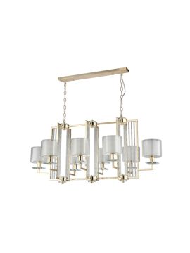 Подвесная люстра Crystal Lux Nicolas NICOLAS SP8 L1000 GOLD/WHITE