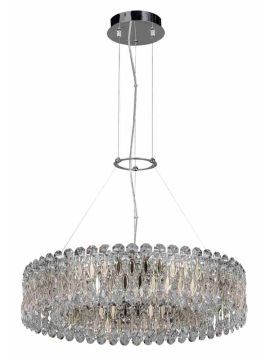 Подвесная люстра Crystal Lux Lirica LIRICA SP10 D610 CHROME/GOLD-TRANSPARENT