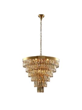Подвесная люстра Crystal Lux Abigail SP-PL15 D620 GOLD/AMBER
