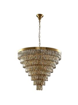 Подвесная люстра Crystal Lux Abigail SP22 D820 GOLD/AMBER