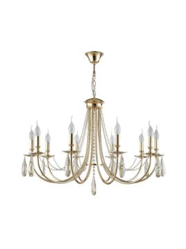 Подвесная люстра Crystal Lux Victoria SP10 Gold/Amber