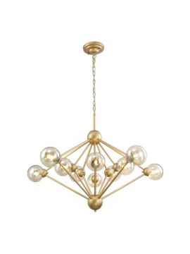 Подвесная люстра Crystal Lux Francisca SP10 Gold/Cognac