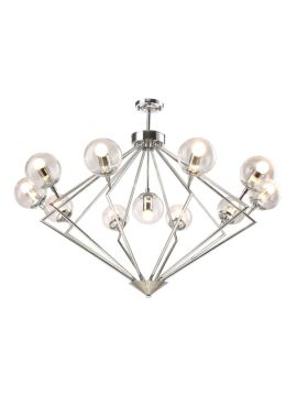 Подвесная люстра Crystal Lux Fabricio SP11 Chrome/Transparente