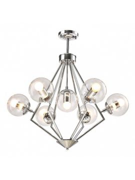 Подвесная люстра Crystal Lux Fabricio Fabricio SP7 Chrome/Transparente