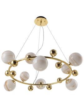 Подвесная люстра Crystal Lux Salvadore SP9H Gold