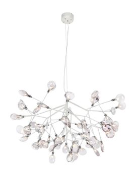 Подвесная светодиодная люстра Crystal Lux Evita SP63 White/Transparent