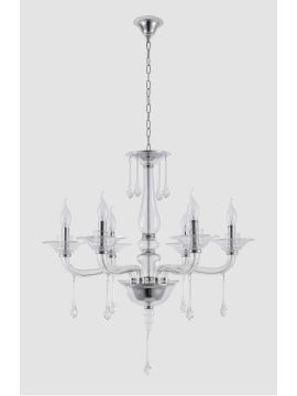 Подвесная люстра Crystal Lux Monica SP6 Chrome/Transparent