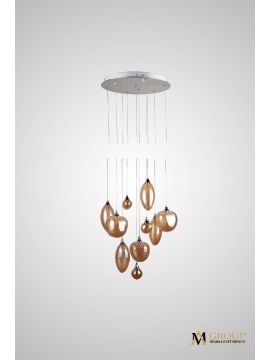 Каскадная люстра AM Group AM358-10 AMBER