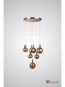 Каскадная люстра AM Group AM354-10 AMBER