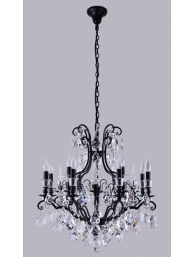 Подвесная люстра Crystal Lux Magnifico SP13 Black/Transparent