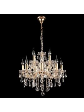 Подвесная люстра Crystal Lux Ines SP8+4 Gold/Transparent