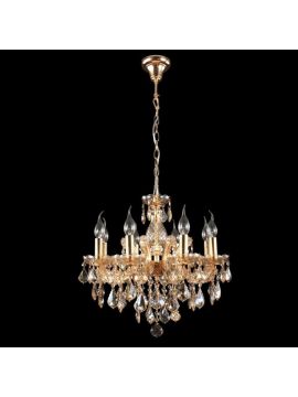 Подвесная люстра Crystal Lux Ines SP8 Gold/Amber