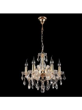 Подвесная люстра Crystal Lux Ines SP6 Gold/Transparent