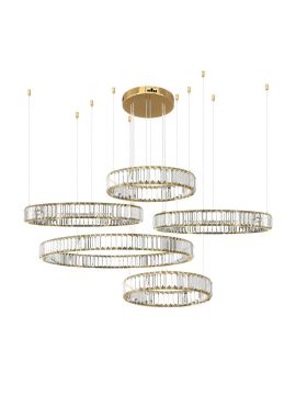 Подвесная люстра Loft IT Crystal ring 10135/5 Gold