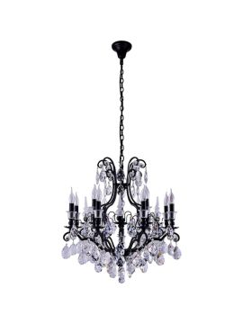 Подвесная люстра Crystal Lux Magnifico SP19 Black/Transparent