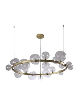 Подвесная люстра Crystal Lux Agata SP24 V2 Gold/Transparente