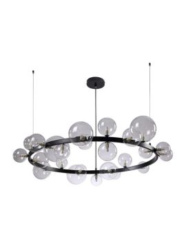 Подвесная люстра Crystal Lux Agata SP24 V2 Black/Transparente