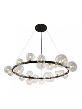 Подвесная люстра Crystal Lux Agata SP24 Black/Transparente