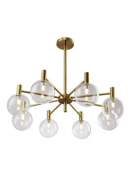 Подвесная люстра Crystal Lux Andres SP8 Bronze/Transparente