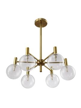 Подвесная люстра Crystal Lux Andres SP6 Bronze/Transparente