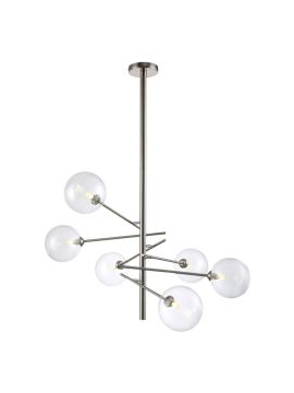 Подвесная люстра Crystal Lux MARCOS SP6 NICKEL