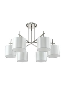 Потолочная люстра Crystal Lux Sergio PL6 Nickel