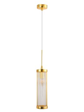 Подвесной светильник Crystal Lux TADEO SP1 D100 GOLD/TRANSPARENTE
