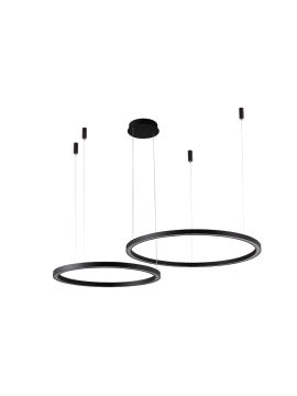 Подвесной светодиодный светильник Crystal Lux FORTUNA SP123W LED D600+800 BLACK