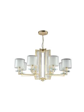 Подвесная люстра Crystal Lux Nicolas NICOLAS SP-PL8 GOLD/WHITE