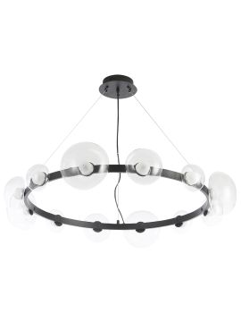 Подвесная люстра Crystal Lux BOSQUE SP12 BLACK/TRANSPARENT