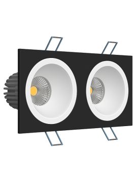 Встраиваемый светодиодный светильник Ledron LH07H-R SQ2 Black-White 3000K TRIAC 00000017741