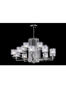 Подвесная люстра Crystal Lux Nicolas NICOLAS SP-PL10+5 NICKEL/WHITE