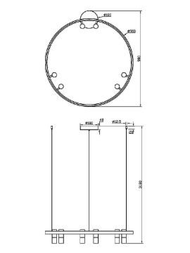 Подвесная люстра Maytoni Satellite MOD102PL-L42WK