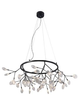 Подвесная светодиодная люстра Crystal Lux Evita SP45 D BLack/Transparent