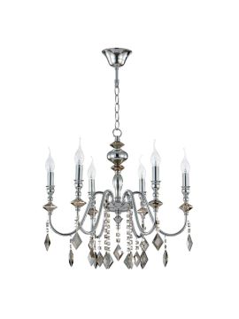 Подвесная люстра Crystal Lux MERCEDES SP6 CHROME/SMOKE