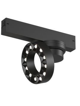Трековый однофазный светильник Denkirs Smart Grill DK8030-BK