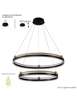 Подвесная люстра Crystal Lux FERNANDO SP123W LED BLACK/GOLD