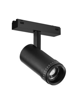 Трековый магнитный светильник Arlight MAG-VIBE-SPOT-ZOOM-R47-10W Warm3000 (BK, 20-55 deg, 48V) 044483